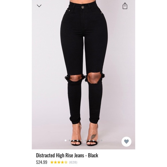 Fashion Nova Distracted High Rise Jeans 